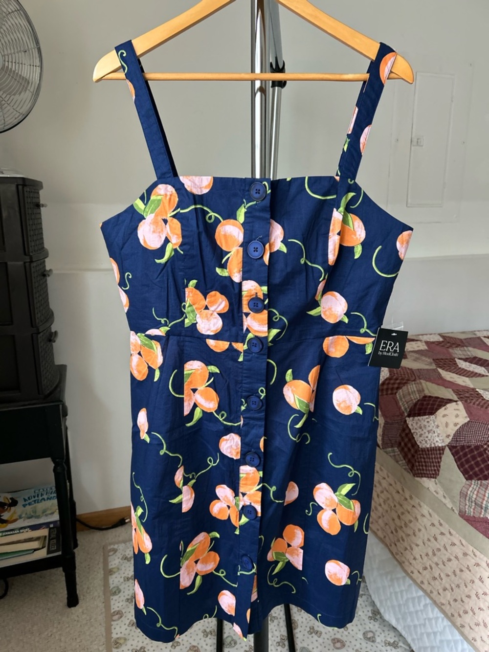 ModCloth Peach Fruit Dress NWT 14